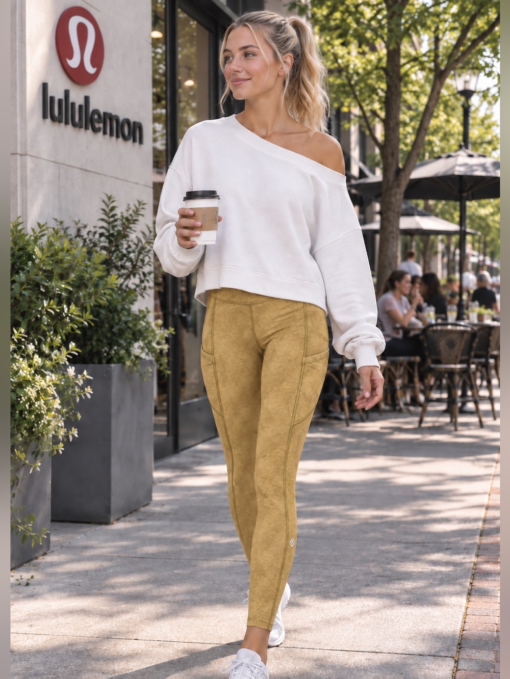 Lululemon Fast and Free High-Rise Tights in Ice Wash Spiced Bronze,EUC,Size 6